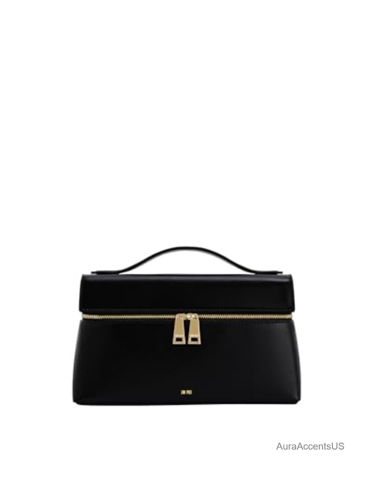 Vegan Leather Top Handle Bag With Detachable Strap